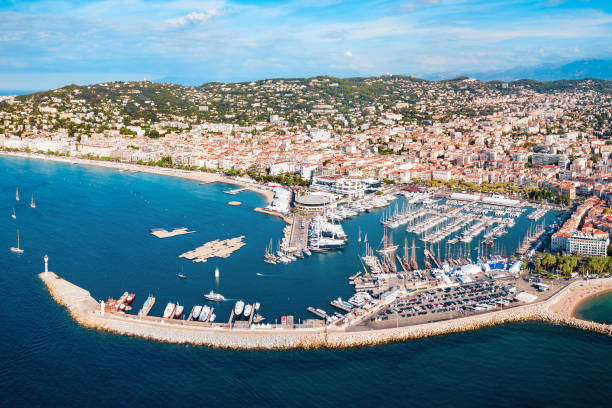 istock Cannes aerial panoramic view, France 2171865371