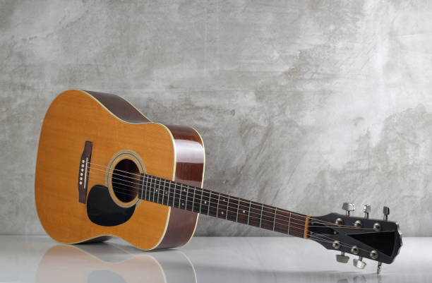 istock Musical instrument - Vintage acoustic guitar with a reflection 2171868059