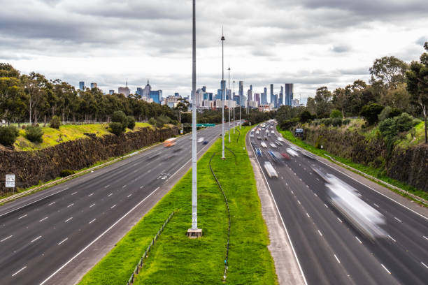 istock Eastern Freeway overpass overlooking Melbourne CBD City 2171870793