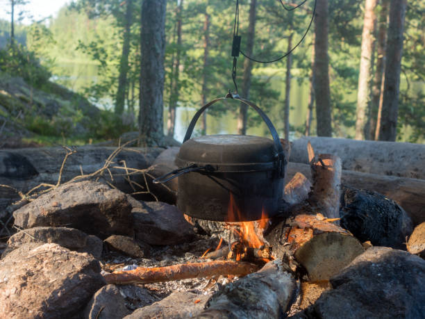 istock tourist pot in the forest 2171880100