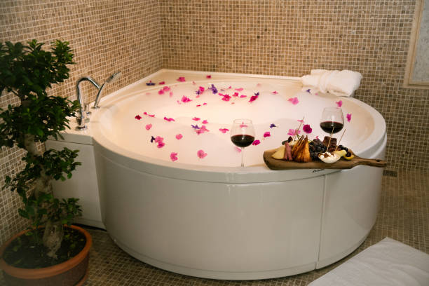 istock Full View of a Luxurious hot tub Experience 2171882085