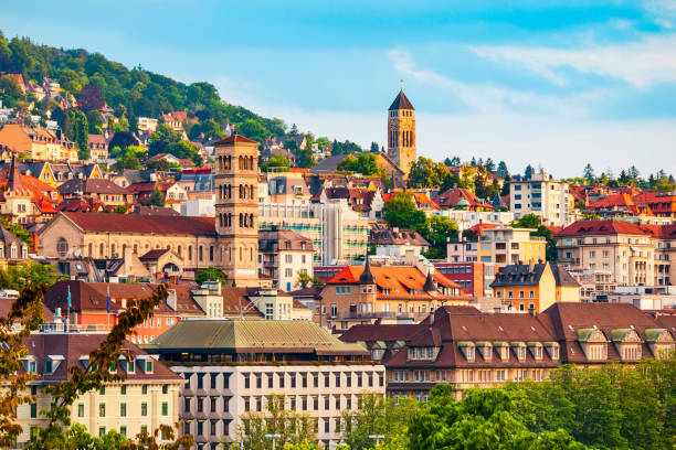 istock Zurich city centre aerial view 2171883975