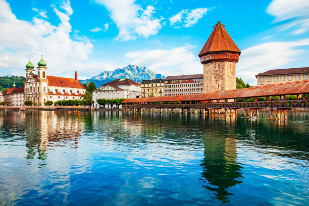 istock Kapellbrucke Bridge, Wasserturm Tower, Lucerne 2171884065