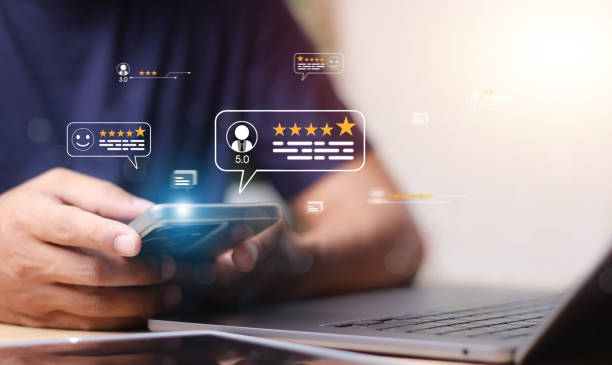 istock Customer review satisfaction feedback survey concept. Customer can evaluate quality of service leading to reputation ranking of business. 2171885697
