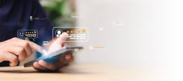 istock Customer review satisfaction feedback survey concept. Customer can evaluate quality of service leading to reputation ranking of business. 2171885708
