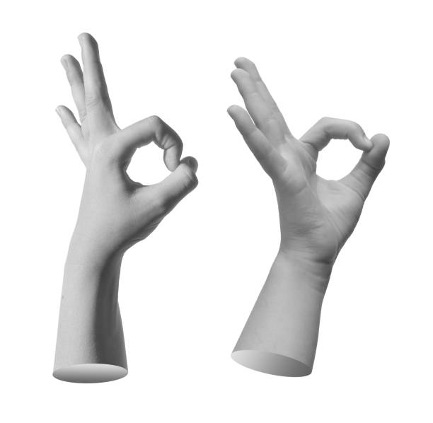 istock OK, okay sign, kids hand gesture isolated on white background. 2171890988