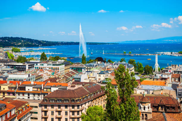 istock Geneva panoramic view in Switzerland 2171891500