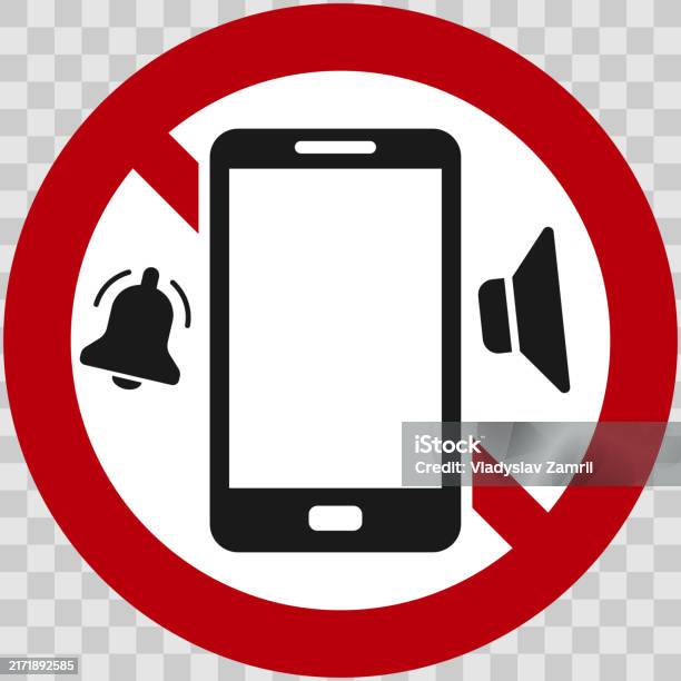 No Mode Sign Keep Phone In Silent Mode Sign Stock Illustration - Download Image Now ...