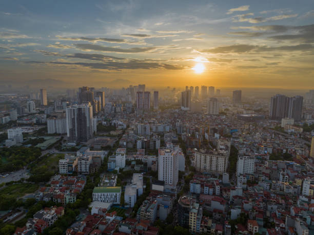 istock Hanoi skyline cityscape at night in Cau Giay district 2171897103