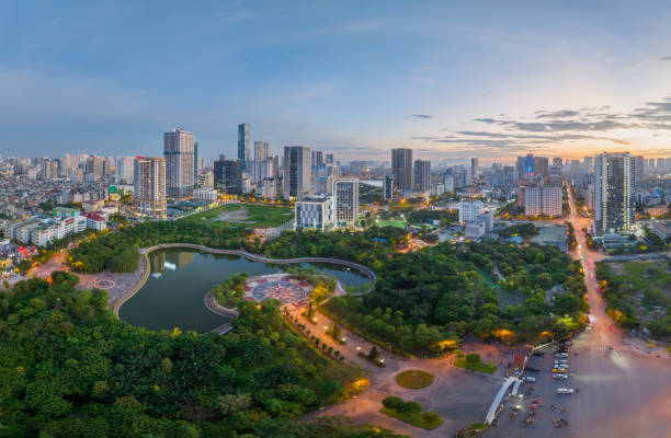 istock Hanoi skyline cityscape at night in Cau Giay district 2171897557