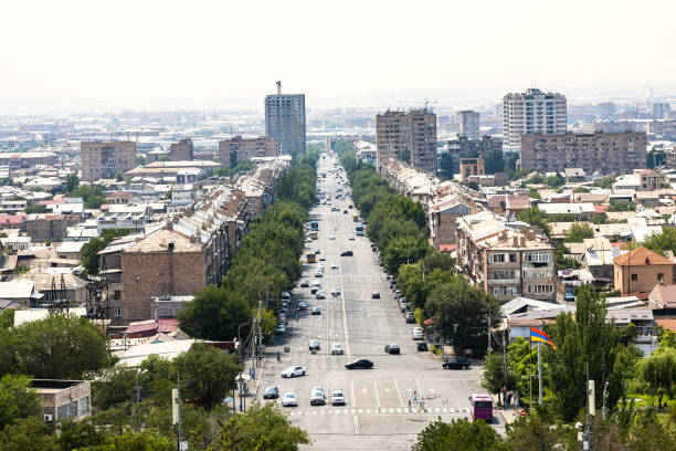 istock Mashtots Avenue from Erebuni hill in Yerevan city 2171903145