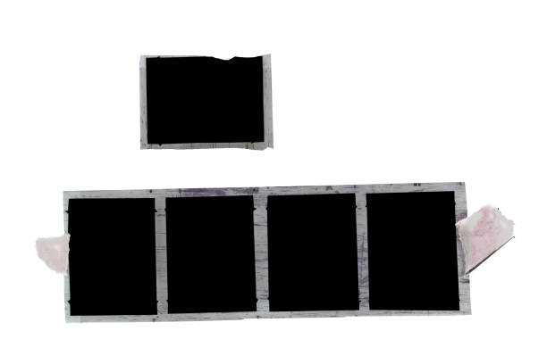 Filmstrips mockup templates. Real high-res 35mm film frame background with space for your image. Lifestyle concept