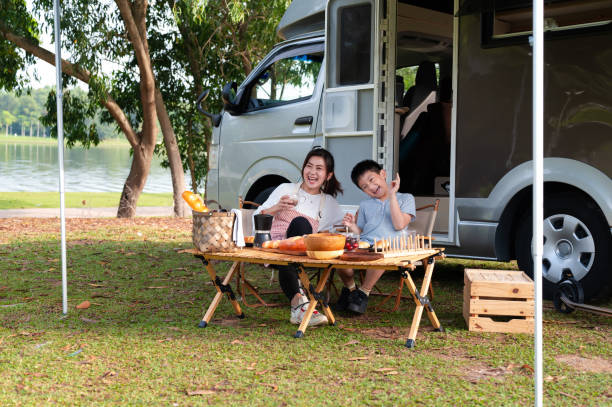 istock Family road trip adventure with camper van 2171914972