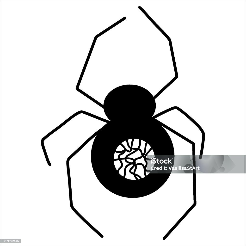 Back Spiders Vector Black Spider Isolated Vector Spider Stock Illustration - Download Image ...