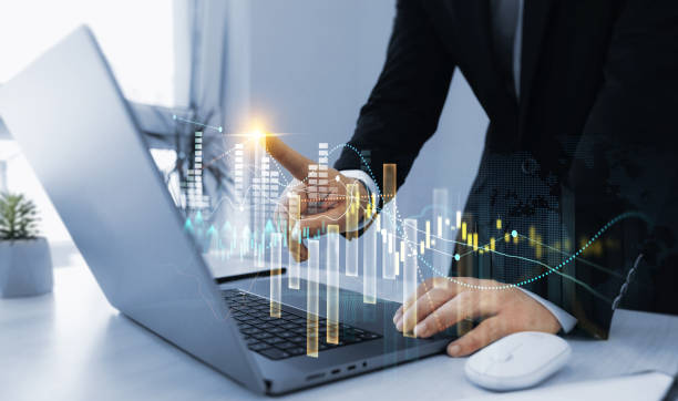 istock Business growth graph chart.Arrow up with graph corporate future growth plan. Financial marketing graph grow chart.Business increase, profit, development and success 2171936896