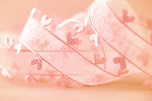 Background with heart ribbon design