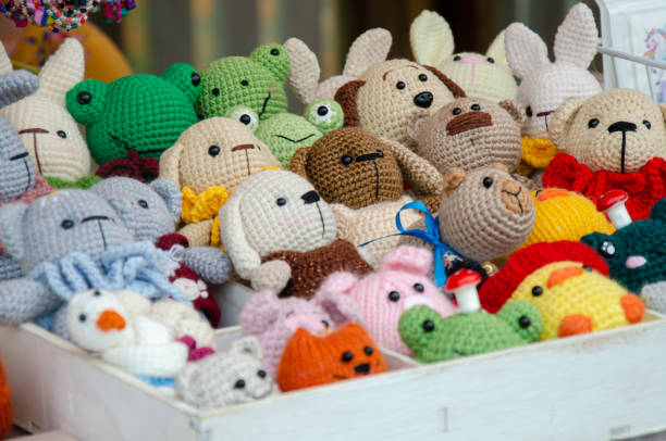 istock Handmade decorative soft knitted toys 2171944929
