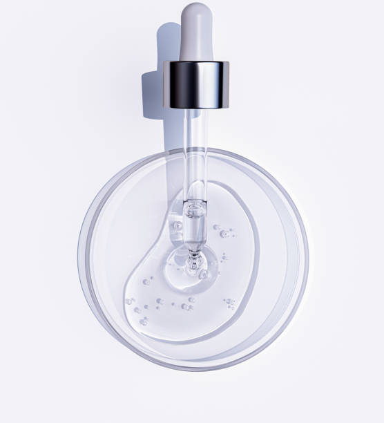 Pipette cosmetics test 3d rendering, transparent face serum Pipette cosmetics test 3d rendering, transparent face serum facial oil stock pictures, royalty-free photos & images