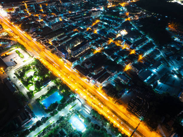 istock Expressway top view, Road traffic an important infrastructure, Drone aerial view fly in circle, traffic transportation, Public transport or commuter city life concept of economic and energ, transport. 2171950288