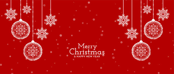 istock Merry Christmas festival red color greeting banner design 2171954087