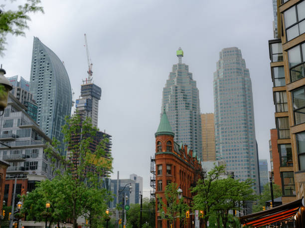 istock Flat iron building  in  Toronto, Ontario on spring day 2171954479