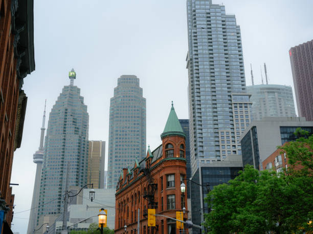 istock Flat iron building  in  Toronto, Ontario on spring day 2171954530
