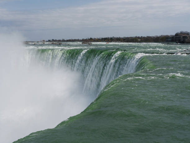Scenic view of  powerful Niagara Falls in springtime