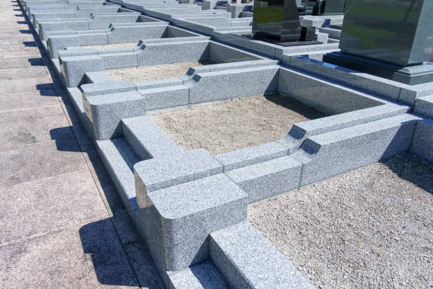 istock Planned new construction of graves in the cemetery 2171957808