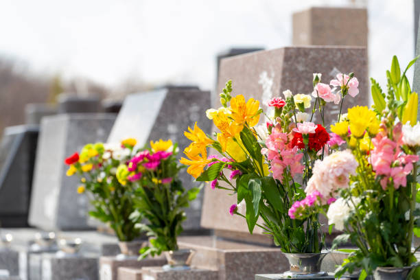 istock Image of tombstone in cemetery 2171957821