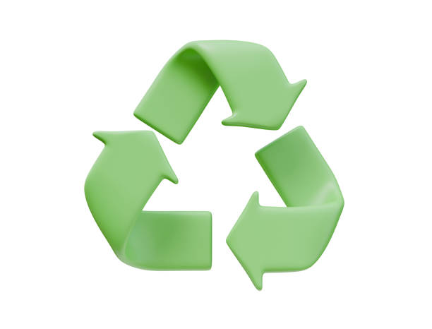 istock 3D Render Icon Recycle Arrows Emblem Eco Symbol. Ecology Green Energy Environment Concept. 3D Illustration Design Web Mobile App 2171958513