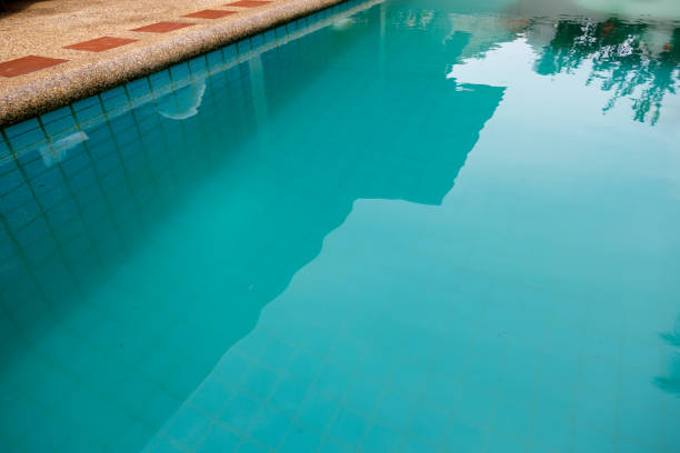 istock A swimming pool with cloudy, murky water, indicating potential maintenance issues and poor water clarity 2171961107