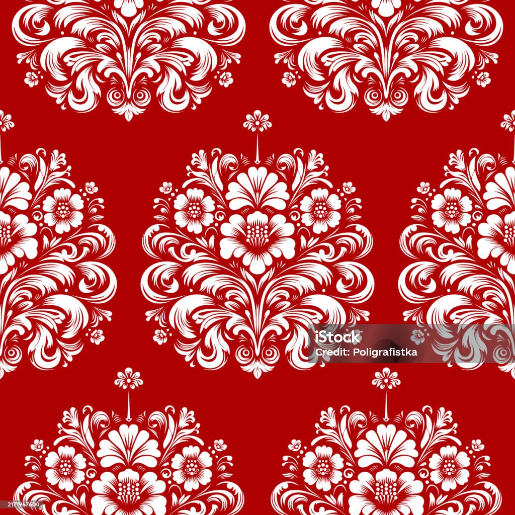 Red Seem Less Pattern Red Seamless Pattern Background Ornamental Wallpaper Stock Illustration ...