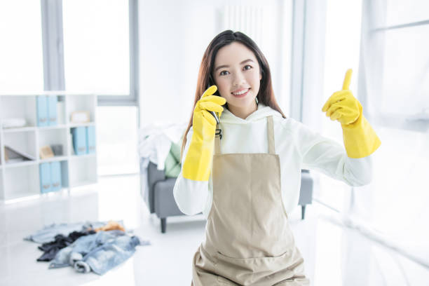istock asian woman call for housekeeping 2171968931