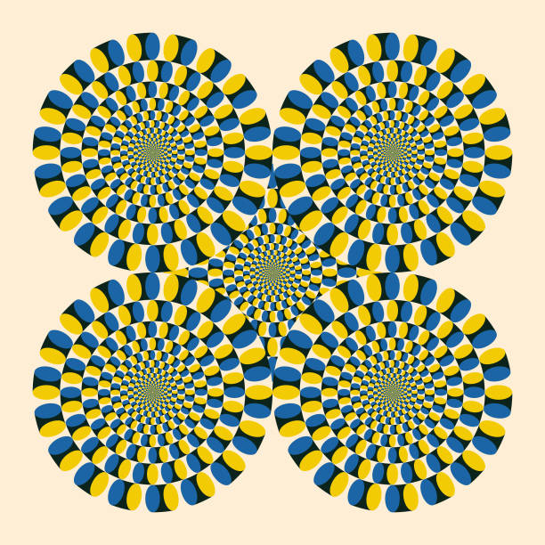 istock Op art vector design of whirl movement. Rotation spin illusion. Vector illustration. 2171969871