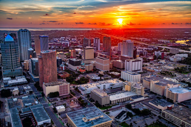 istock Tampa Skyline at Sunset 2171972472