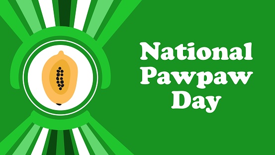 Ipaw Week National Pawpaw Day Vector Banner Design With Geometric Shapes And ...