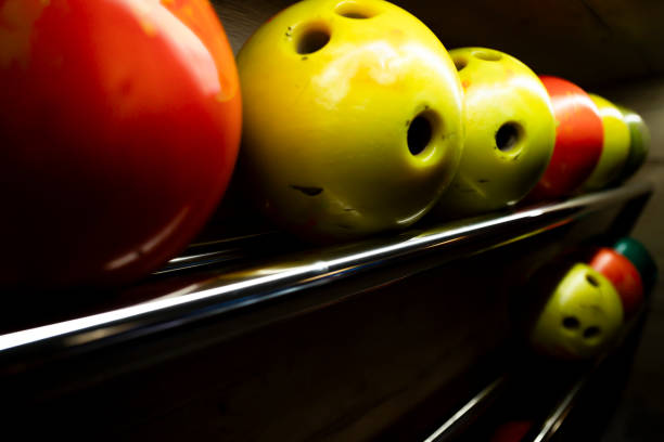 Modern bowling alley with futuristic design