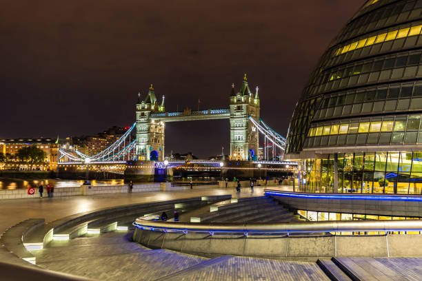 Motion speed light with London city on background