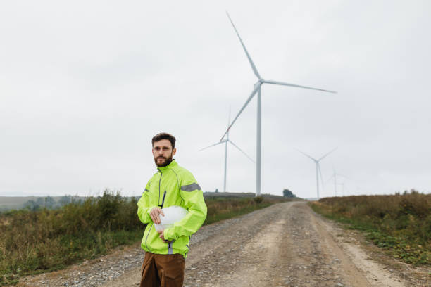 istock Professional Maintenance Engineer Working at Wind Turbine Farm 2171977222