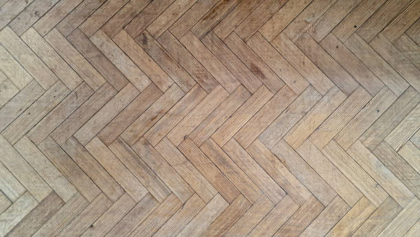 istock Looking down in wooden parquet flooring 2171979110