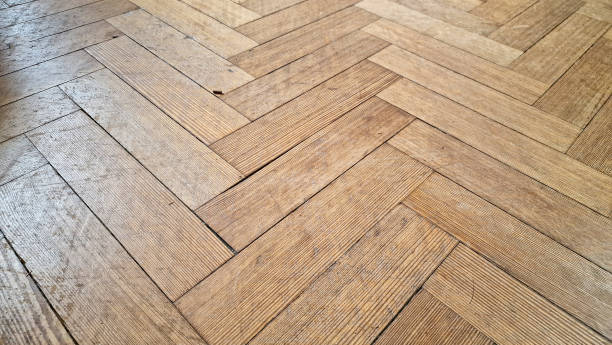 istock Looking down in wooden parquet flooring 2171979207
