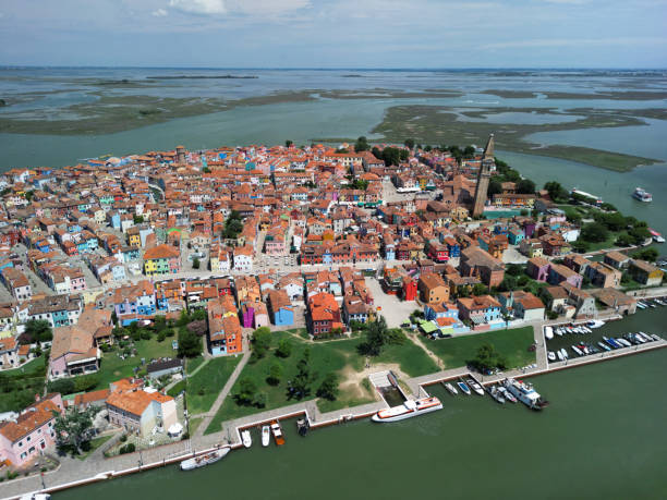 Burano island, drone footage