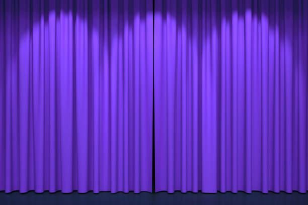 istock Luxury stage or windows curtains, realistic 3D illustration 2171986652