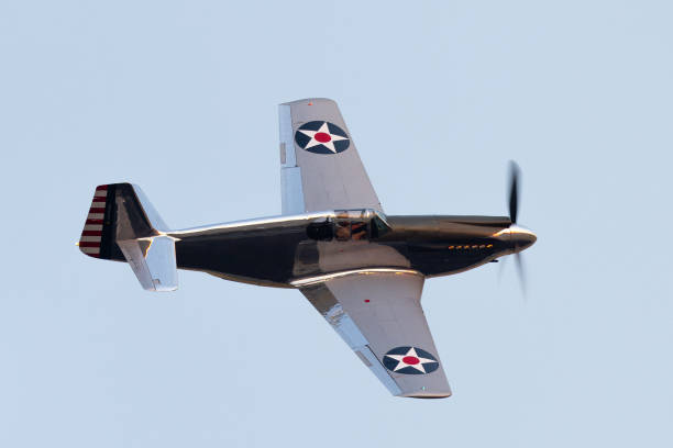 istock Side view of a P51B Mustang (WWII American fighter plane) in beautiful light 2171991755