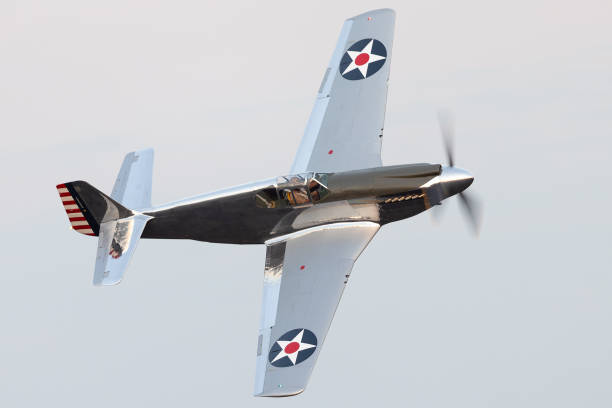 istock Side view of a P51B Mustang (WWII American fighter plane) in beautiful light 2171991758
