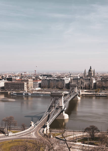 istock Chain Link Bridge Over The River Danube In Budapest, Hungary 2171992625