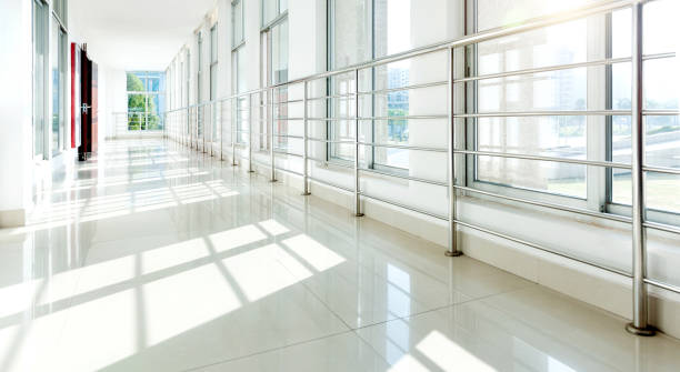 istock Empty hallway with sunlight and shadow in the hospital 2171992914