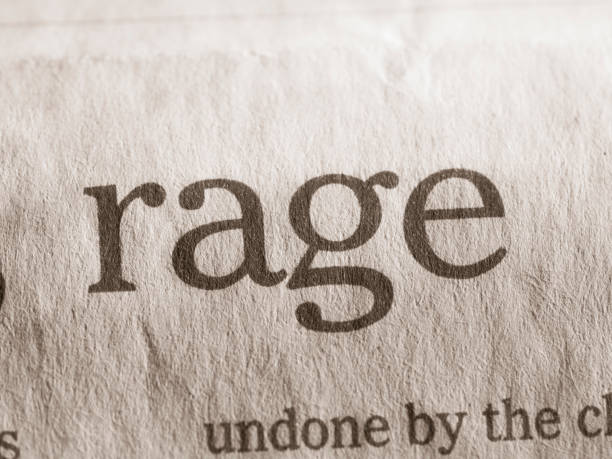 Word rage written in a newspaper