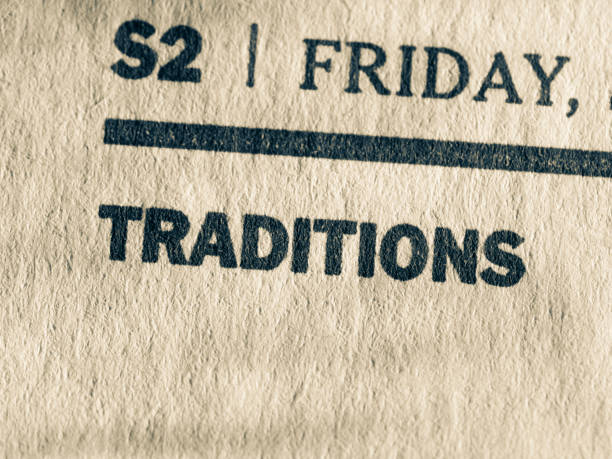 Word traditions written in a newspaper