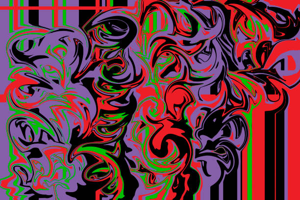 Abstract liquefied digitally created background.